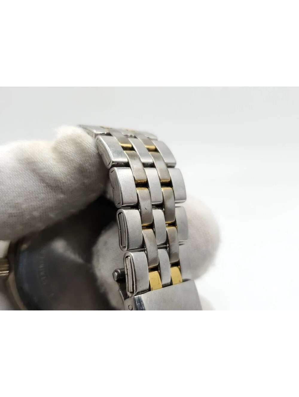 2004 Timex Carriage Quartz Watch Mens New Battery Two-Tone White Dial 36mm
